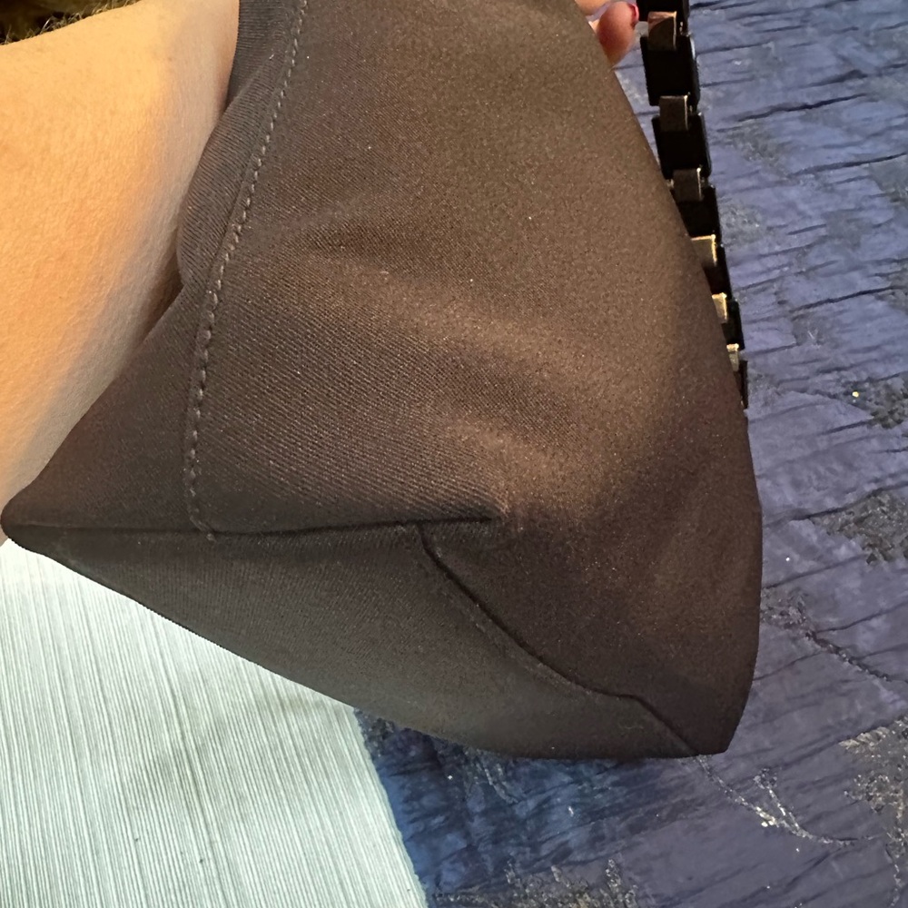 Black Ferragamo Fine Gauge Canvas Shoulder Bag. EUC. - Picture 10 of 15